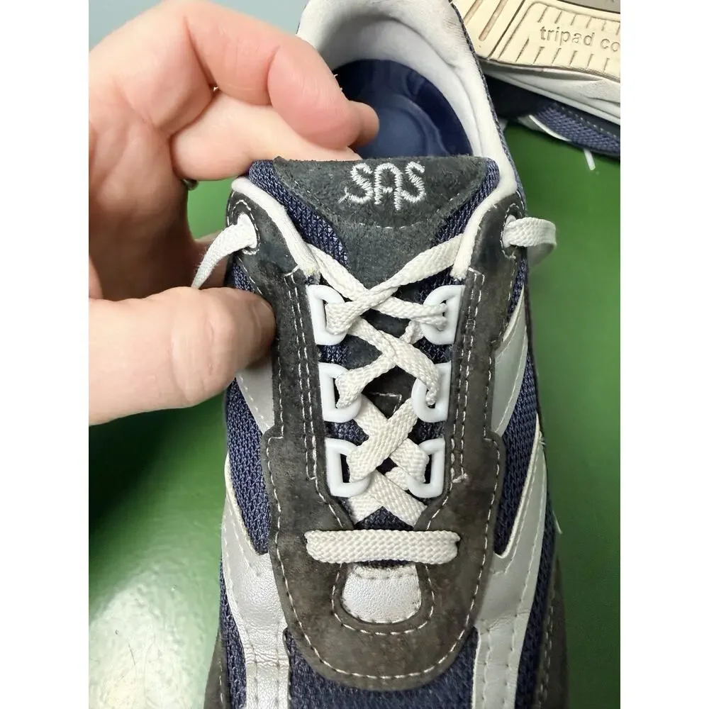 SAS Journey Mesh Women’s Sz 9.5 N Black Silver Comfort Casual Walking Shoes See